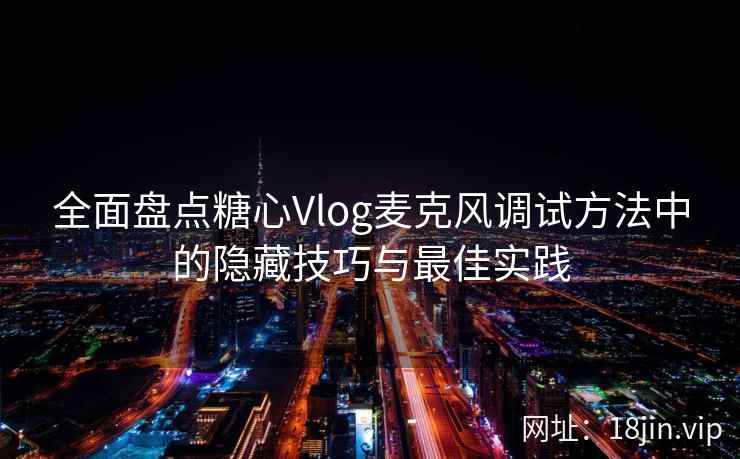 全面盘点糖心Vlog麦克风调试方法中的隐藏技巧与最佳实践  第2张