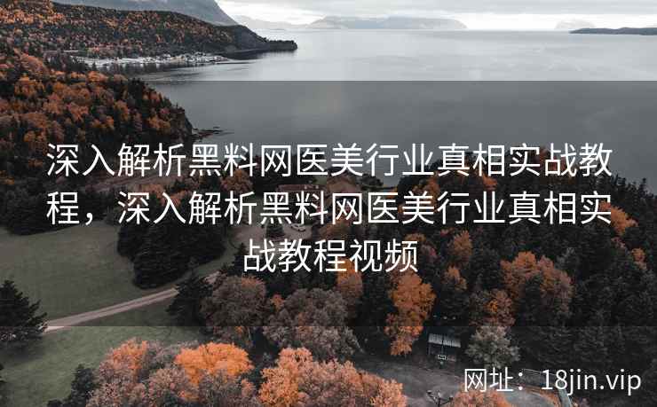 深入解析黑料网医美行业真相实战教程，深入解析黑料网医美行业真相实战教程视频