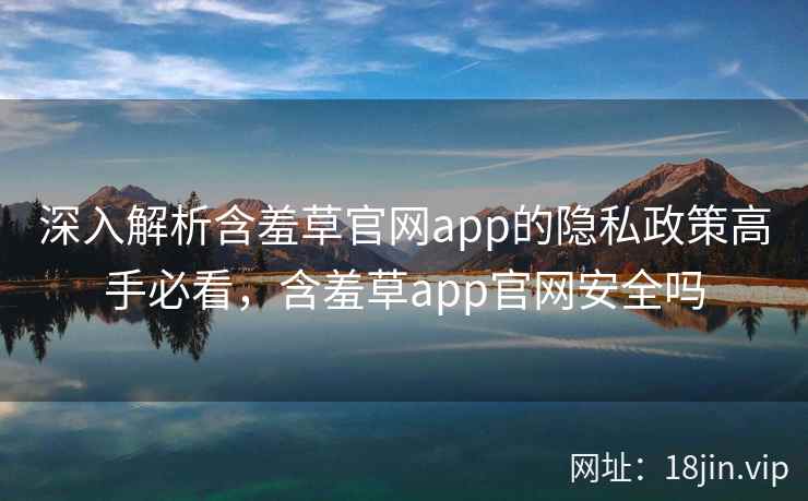 深入解析含羞草官网app的隐私政策高手必看，含羞草app官网安全吗